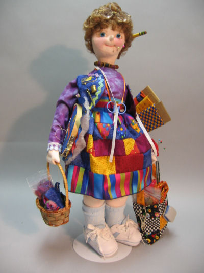 Crazy Quilter - Cloth Doll Sewing Pattern by Julie McCullough